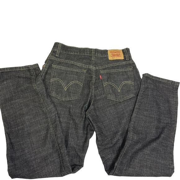 Levi’s 550 Relaxed Stretch Tapered Leg Jeans - Size 10 M (Misses) Black Wash - Picture 3 of 6